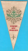 ROYAL AIR MAROC (RAM) Very Old & Rare Pennant LARGER SIZE Marocco National Airlines Marokko Airline Airways Flag Fanion - Autres & Non Classés