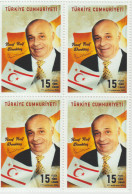 Turkey, Türkei - 2024 - 100th Anniversary Of Rauf Denktaş's Birth - Blok Of 4 ** MNH - Neufs