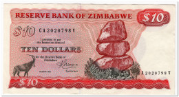 ZIMBABWE,10 DOLLARS,1983,P.3,XF - Zimbabwe