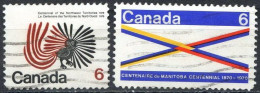 Canada U  426/427 (o) Usado. 1970 - Oblitérés