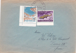 Yougoslavie --1962--lettre De Belgrade Pour Paris (France) ..composition De Timbres  Dont Salamandre)...beau Cachet - Covers & Documents