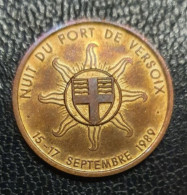 Jeton De Nécessité Suisse "1 Denier / 1589-1989 / Nuit Du Port De Versoix / 15-17 Septembre 1989" - Notgeld