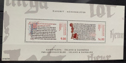 Denmark 2014, Joint Issue With Iceland - Manuscripts, MNH S/S - Nuevos