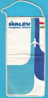 MALEV HUNGARIAN AIRLINES - Hungary Old & Rare Pennant * LARGER SIZE * National Airline Airways Flag Fanion - Autres & Non Classés