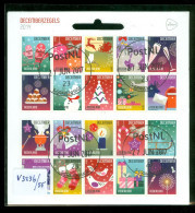 NEDERLAND *  NVPH V 3236 - 3255 * KERST * CHRISTMAS * NOEL * BLOK * NETHERLANDS * POSTFRIS GESTEMPELD * C.W. EURO 25.00 - Usati