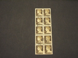 LUOGOTENENZA - 1945 AUGUSTO 10. C., Blocco Di 10 - TIMBRATO/USED - Afgestempeld