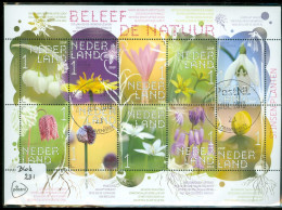 NEDERLAND * 2019 * V 3726 - 3735 * BELEEF DE NATUUR * STINSEN PLANTEN * BLOK * BLOCK * POSTFRIS GESTEMPELD * C.W. 20,00 - Usados