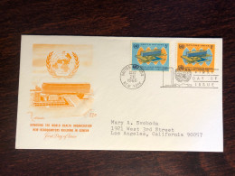 UNITED NATIONS UN UNO FDC 1966 YEAR WHO HEALTH MEDICINE - Lettres & Documents