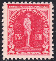 !a! USA Sc# 0688 MNH SINGLE (a4) - Braddocks Fields - Ongebruikt