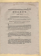 Decret De La Convention Nationale - Relatif Au Cautionnement A Fournir Par Les Directeurs Des Postes - 1793 - 1701-1800: Vorläufer XVIII