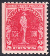 !a! USA Sc# 0688 MNH SINGLE (left Side Cut / A1) - Braddocks Fields - Ungebraucht