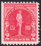 !a! USA Sc# 0688 MNH SINGLE (left Side Cut / A2) - Braddocks Fields - Ungebraucht