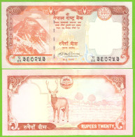 NEPAL 20 RUPEES 2008- P-62a UNC - Népal