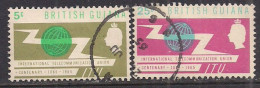 British Guiana 1965 QE2 Set ITU Used SG 370-371 ( D665 ) - British Guiana (...-1966)