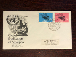 UNITED NATIONS UN UNO NY FDC 1978 YEAR SMALLPOX VARIOLE HEALTH MEDICINE - Brieven En Documenten