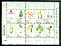 NEDERLAND * V.3525 - 3534 * BOTANISCHE TUINEN   * BLOK BLOC * BLOCK *  POSTFRIS GESTEMPELD - Usati