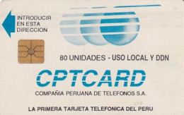 PERU - Telecom Logo, CPT First Issue 80 Units(glossy), Used - Perù