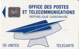 GABON - O.P.T. Logo Blue, First Chip Issue 50 Units, Chip SC4, Used - Gabon