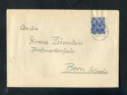 "BIZONE" Mi. 48 II EF Auf Brief Ex Baisweil In Die Schweiz (70038) - Lettres & Documents