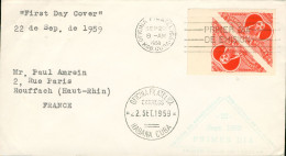 Amérique Cuba Stamp Timbre Sur Enveloppe 1959   Lot De  3 Enveloppes Dont Une First Day Cover - Autres & Non Classés