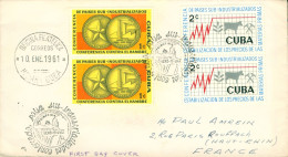 Amérique Cuba Stamp Timbre Sur Enveloppe 1961 Philatélica étoile Usine  Vache Marteau - Autres & Non Classés