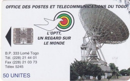 TOGO - Earth Station, First Chip Issue 50 Units(reverse B-CN At Bottom), Used - Togo