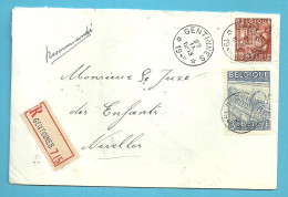 762+765 Op Brief Aangetekend Sterstempel (Relais) * GENTINNES * - 1948 Exportación