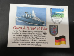 10-2-2024 (3 X 47) War In Gaza - Germany Deploy HESSEN F221 Air Defense Frigate To  Red Sea (via Suez Canal) - Militaria