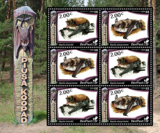 Estonia Estland Estonie 2024 Visit Estonia Piusa Caves Bats Geology BeePost Sheetlet Of 3 Strips MNH - Chauve-souris