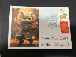 10-2-2024 (3 X 47) Chinese New Year Of The Dragon 2024 - 年中國龍年新年 - 1 Cover With $ 1.20 Tag Stamp - Chinese New Year