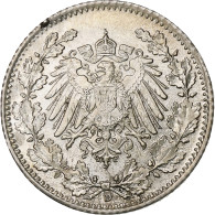 Empire Allemand, 1/2 Mark, 1918, Munich, Argent, TTB+, KM:17 - 1/2 Mark