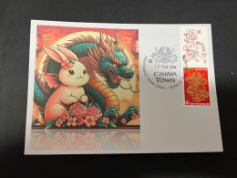 10-2-2024 (3 X 47) Chinese New Year Of The Dragon 2024 - 年中國龍年新年 - 1 Cover With $ 1.20 Tag Stamp - Chinese New Year