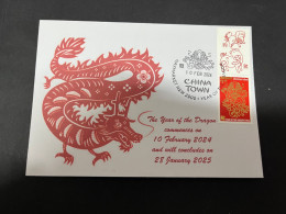 10-2-2024 (3 X 47) Chinese New Year Of The Dragon 2024 - 年中國龍年新年 - 1 Cover With $ 1.20 Tag Stamp - Chinese New Year