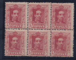 ** 312. Vaquer. 10 Cts. Bloque De 6. Centrajes Diversos. Inapreciables Sombras Del Tiempo. - Unused Stamps