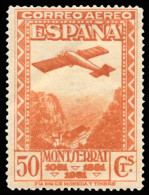 ** 653N. Montserrat Aérea. 50 Cts. Numeración Ceros. Bien Centrado. Cat. 155 €. - Nuovi