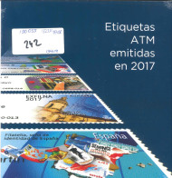 Carpeta Con Todas Las Etiquetas ATM Emitidas Por Correos En El Año 2017. - Neufs