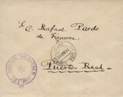 11/3/1892. Carta Franquicia 6 Remitida Por Dr. Thebussem, De Medina De Sidonia A Puerto Real. Llegada Al Dorso. - Vrijstelling Van Portkosten