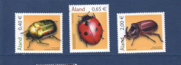 Aland, **, Yv, Mi 259, 260, 261, SG 274, Insectes, Coccinelle, - Aland