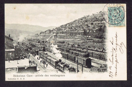 CPA 34 - BEDARIEUX GARE - ARRIVEE DES VENDANGEURS - Bedarieux