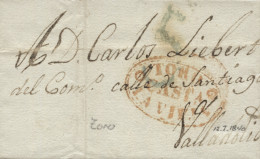 D.P. 14. 1840 (12 ENE). Carta De Toro A Valladolid. Marca Nº 6R. Preciosa. - ...-1850 Prephilately