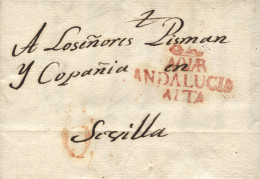 D.P. 24. 1832 (2 DIC). Carta De Andújar A Sevilla. Marca Nº 4R. Bonita. - ...-1850 Prephilately