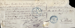 D.P. 24. Frontal De Plica Con Marca Nº 9A De Lucena. Reparada Por Rotura. - ...-1850 Prefilatelia