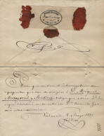 1885. Certificado Judicial De Valencia. Rarísimo. Lacres Al Dorso. - Covers & Documents