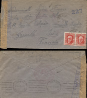 1938. Sobre Circulado Del Frente De Huesca A Francia. Marca En Rojo "130 Batallón". Banda De Censura. Rara. - Republicans Censor Marks