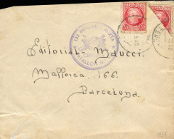 Carta Circulada Del Frente De Teruel A Barcelona, El Año 1938. Marca "132 Brigada Mixta - Censura - Batallón Nº 527". Ra - Republicans Censor Marks