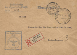 Carta Circulada Con Marca Befehlshaber Der Spanienverbände (comandante De Las Unidades Españolas) De La Marina Alemana,  - Nationalistische Censuur