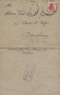 Carta Dirigida A Barcelona. Remite De Un Brigada Internacional, El 4/9/36. Muy Rara. - Bolli Di Censura Repubblicana