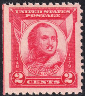 !a! USA Sc# 0690 MNH SINGLE (left Side Cut) - General Casimir Pulaski - Ungebraucht