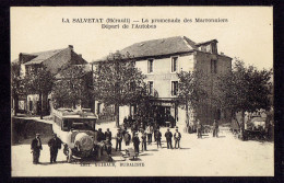 CPA 34 - LA SALVETAT - LA PROMENADE DES MARRONNIERS - DEPART DE L'AUTOBUS - La Salvetat