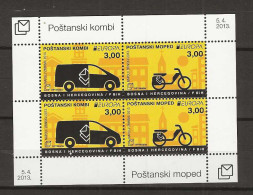 2013 MNH Cept Bosnia Croatian Mail Block - 2013